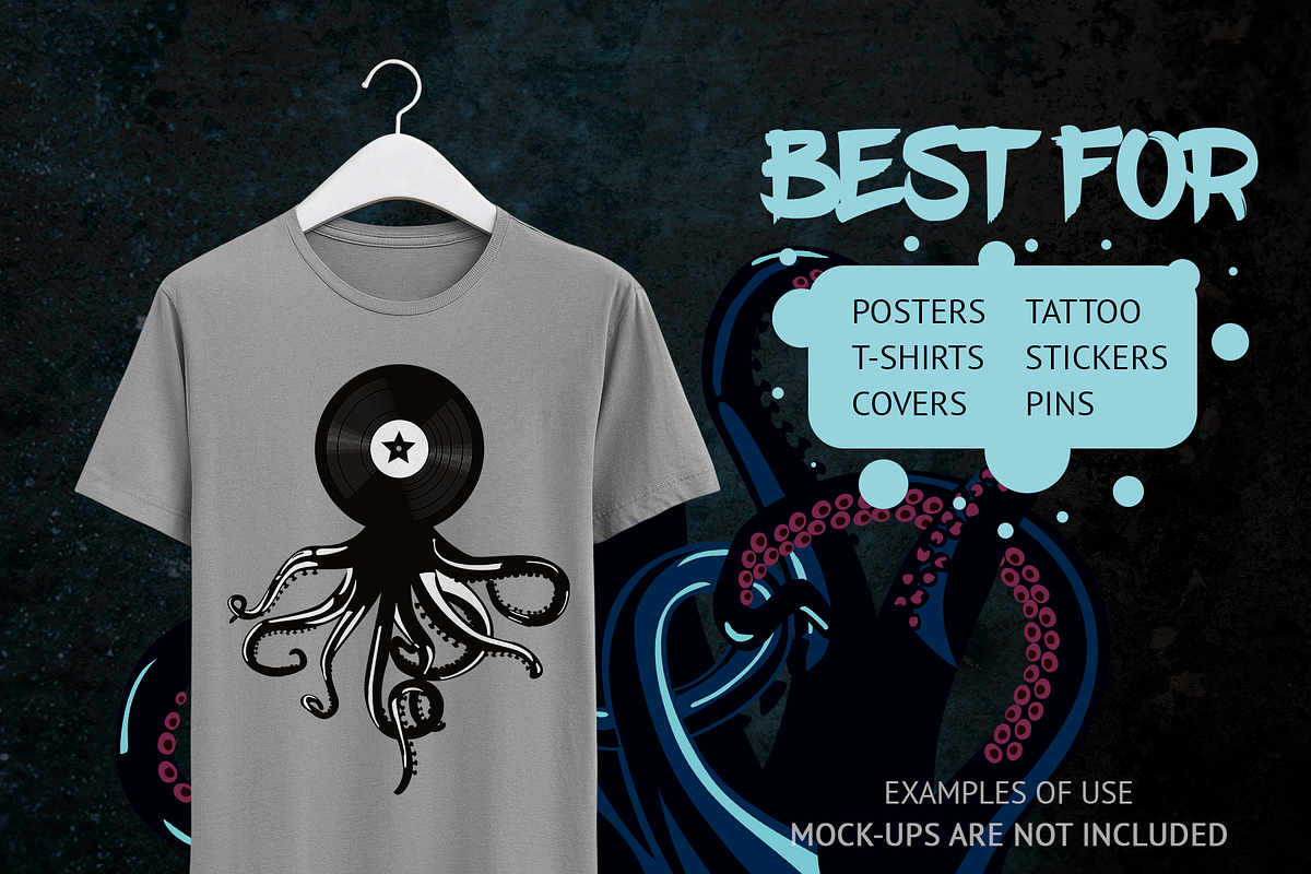 Octopus Vinyl, an Animal Illustration by ne2pi (Photo 2 of 3)