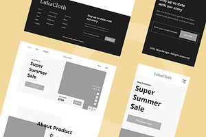 Ecommerce Wireframe Website