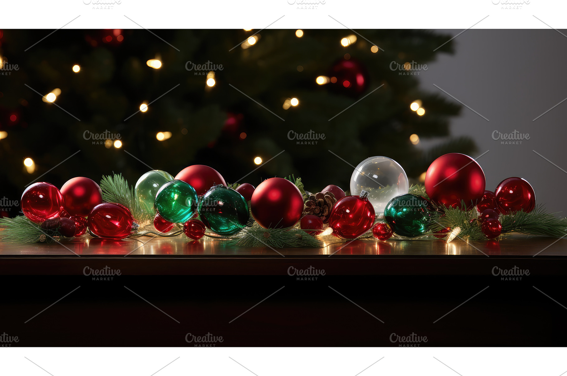 centerpiece red and green christmas, a Holiday Photo by pikepicture