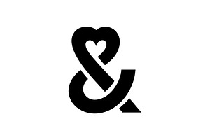 Ampersand Love Heart Logo