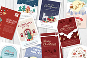Christmas Greeting Card Templates, a Card Template by BrandPacks (Thumbnail 1 of 11)