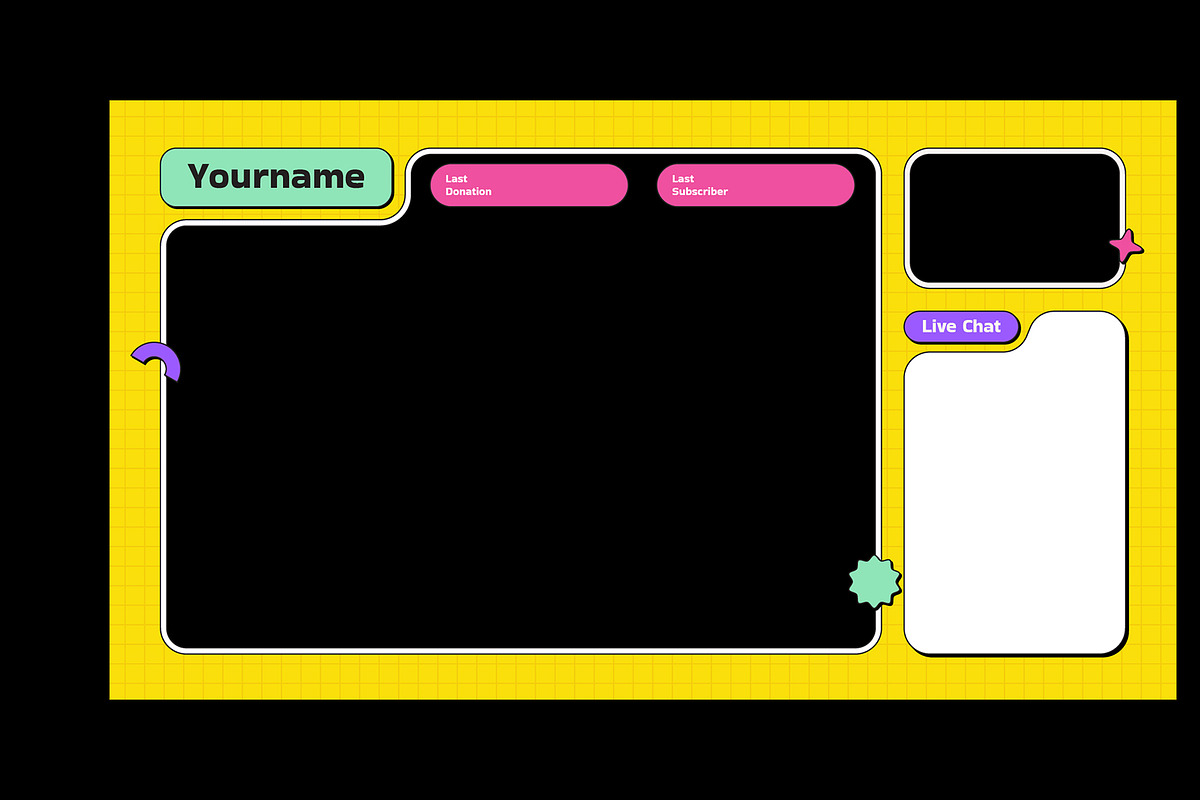 Neo Brutalism Stream Overlay, a Social Media Template by Neermana (Photo 2 of 4)