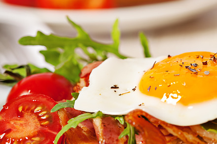 Fried Egg Sandwich Breakfast Meal Containing Bacon Bread And Breakfast preview 5