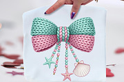 Crochet Beach Bow Starfish PNG, an Illustration by CraftArtStudio (Thumbnail 1 of 4)