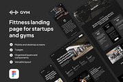 Fitness landing page for startups, an UI Kit Template by Omnify (Thumbnail 1 of 6)
