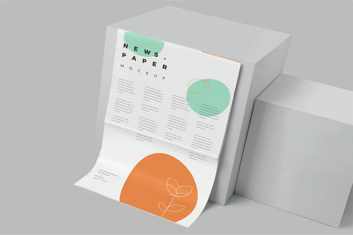 6 Professional Newspaper Ad Mockup, an Advertising Mockup by megostudi0 (Photo 3 of 8)