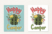 Camping & Hiking Poster Collection, a Seasonal Illustration by Mari_Caliart (Thumbnail 5 of 12)
