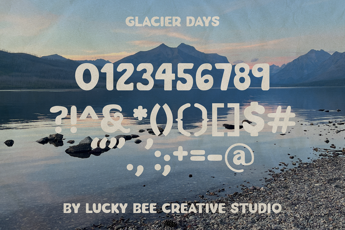 Glacier Days | Vintage, Playful Font, a Sans Serif Font by Lucky Bee Creative Studio (Photo 6 of 13)