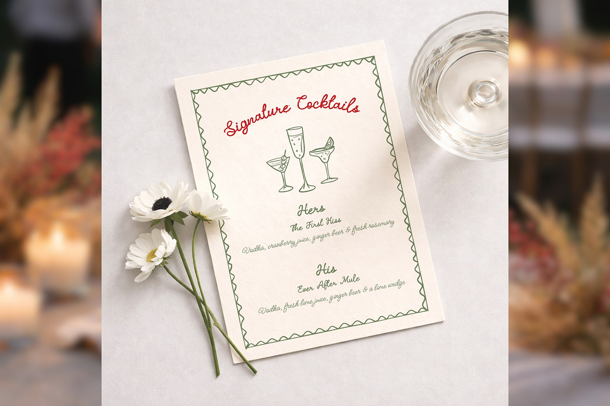 Wedding Signature Drinks Canva bd003, a Card Template by TyphoonStudio (Photo 6 of 8)