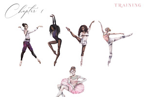 ON POINTE - Watercolor Ballet Set