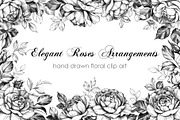 Elegant Roses Arrangements, a Decorative Illustration by Valentyna Smordova (Thumbnail 1 of 13)