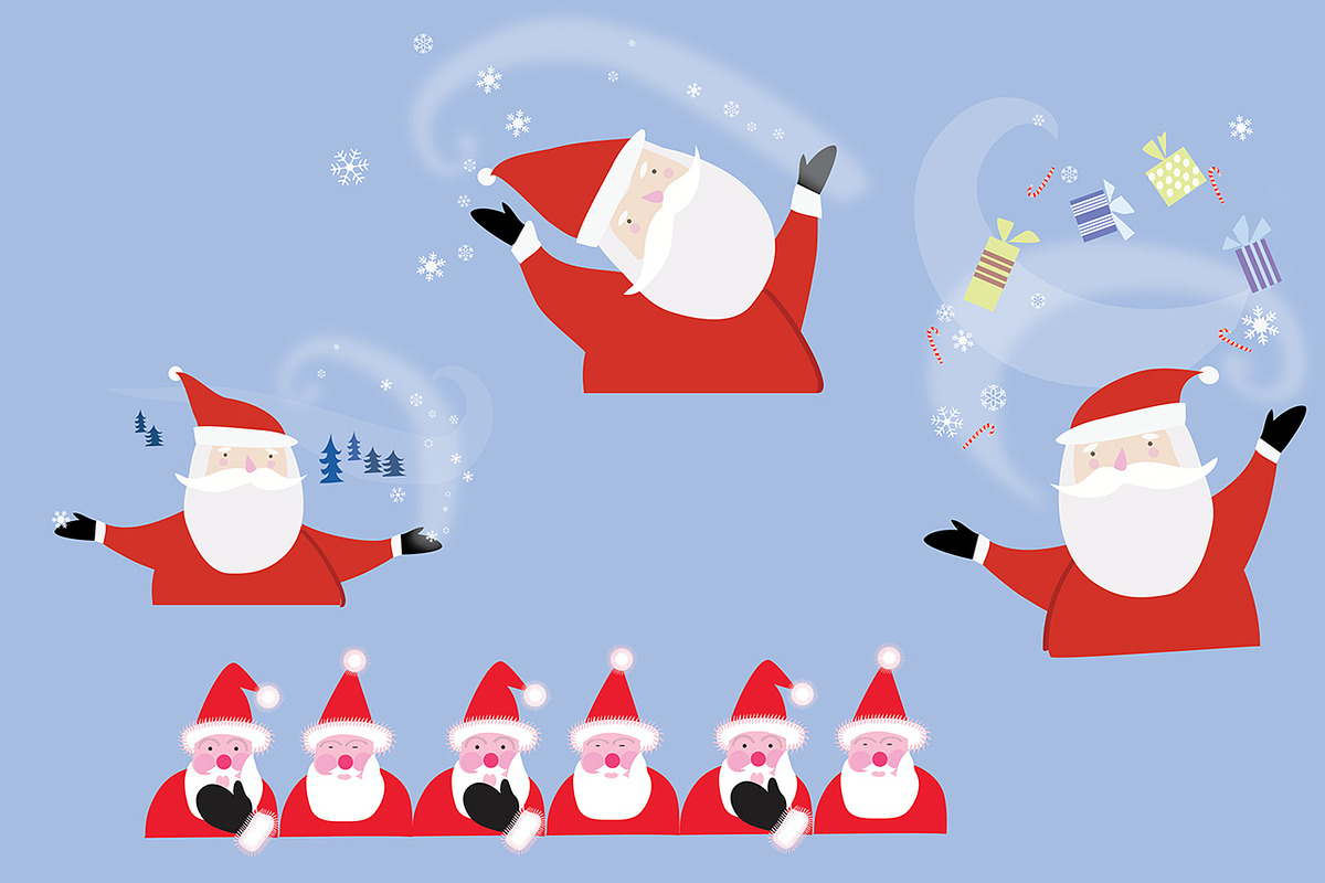 So Many Santas!, an Illustration by City Girl Country Girl (Photo 1 of 2)