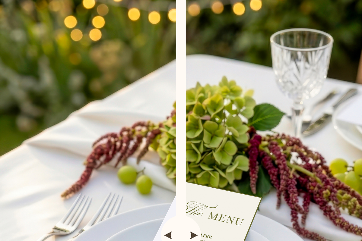 Chartreuse Wedding Menu Mockup, an Advertising Mockup by Serenefeeling (Photo 6 of 8)