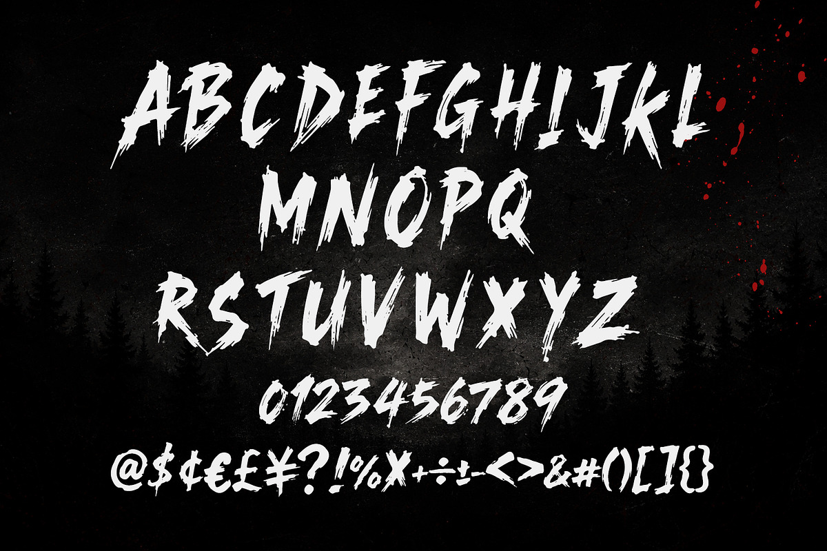 Inkonidict Horror Brush Halloween, a Handwritten Font by Maulana Creative (Photo 6 of 7)