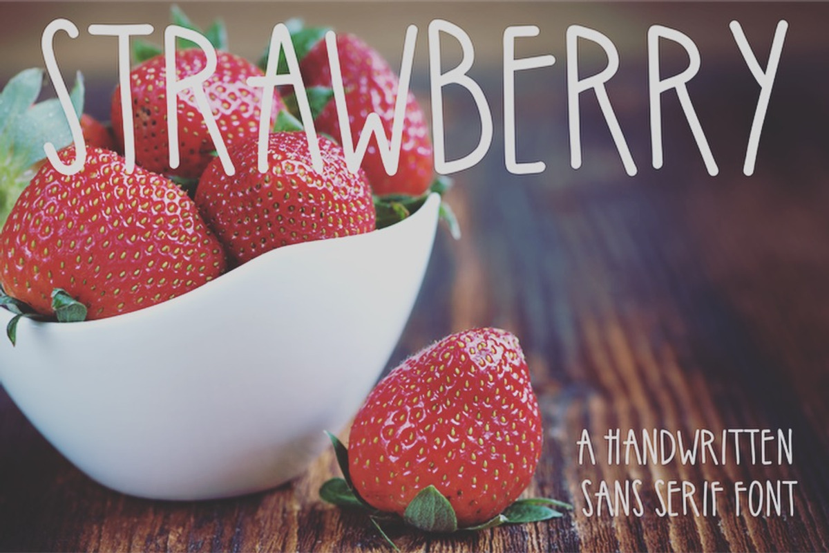 strawberry | handwritten sans serif