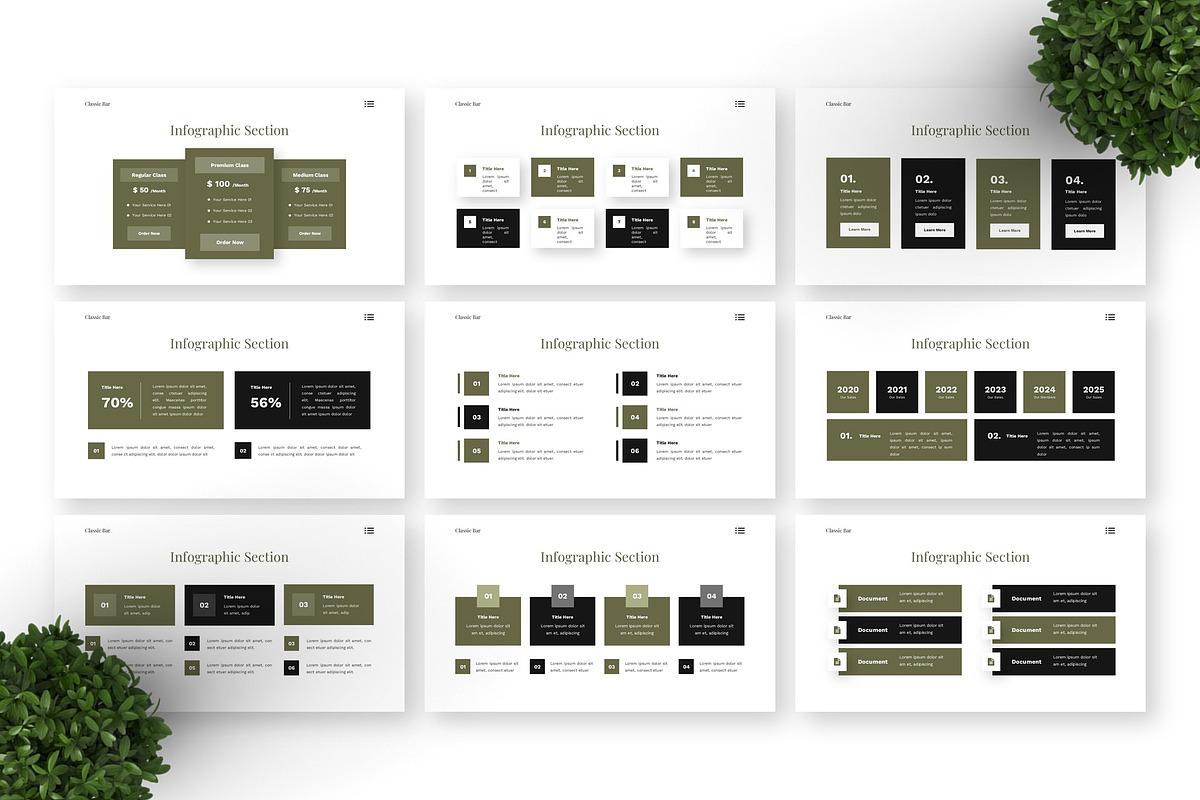 Classic Bar - Menu Google Slide, a Presentation Template by Deepslide Studio (Photo 3 of 6)