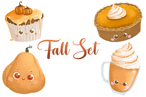 16 HQ Kawaii Fall Elements Clipart