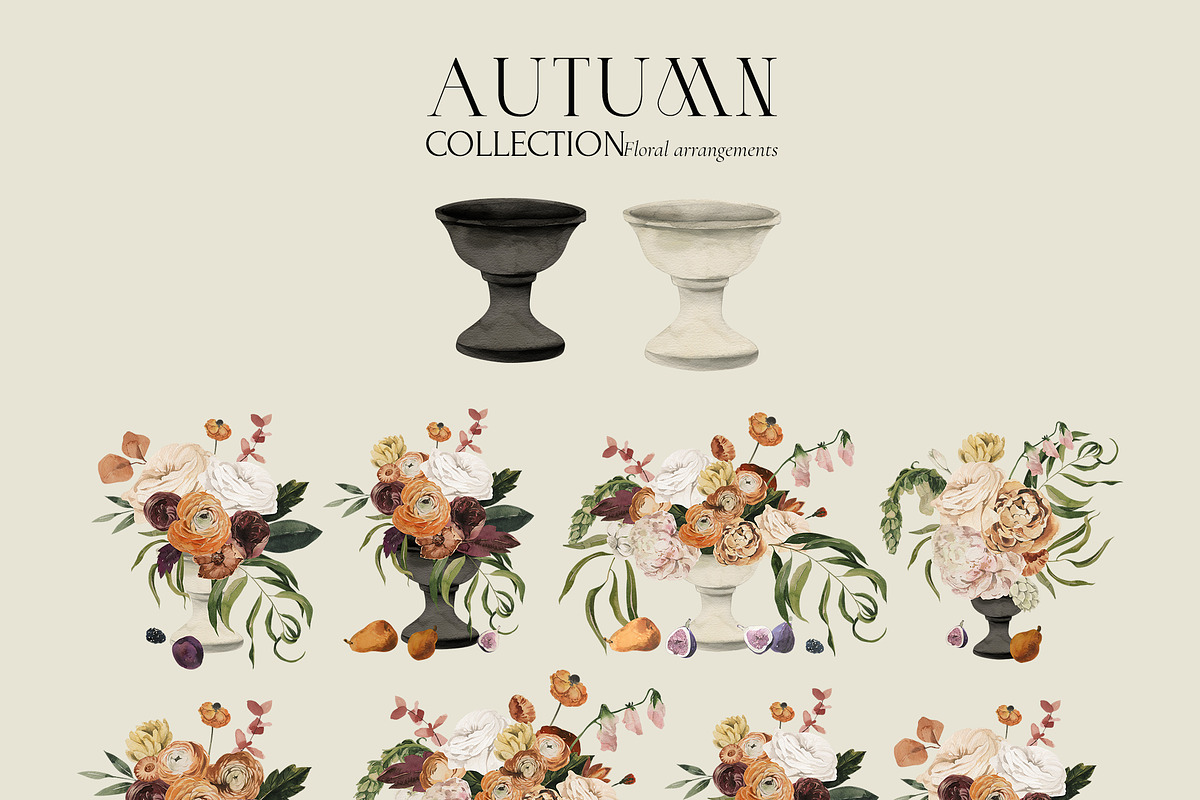 AUTUMN FLORA watercolor floral fall, a Seasonal Illustration by Lana Elanor (Photo 8 of 11)