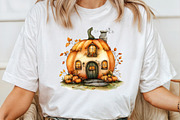 Watercolor Autumn Houses Clipart, an Illustration by Pixels.Craft (Thumbnail 4 of 7)