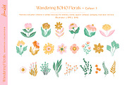 Wandering Boho Florals clipart, an Illustration by Flora Wild Designs (Thumbnail 8 of 13)