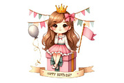 Little Boy and Girl Birthday, an Illustration by Designking (Thumbnail 4 of 4)