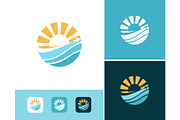 Ocean Sun Flight Travel Logo, a Branding & Logo Template by ika trisiana (Thumbnail 1 of 2)