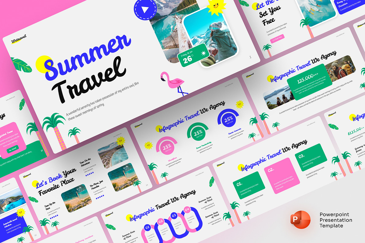 Creative Summer PowerPoint Template, a Presentation Template by Premast (Photo 1 of 5)
