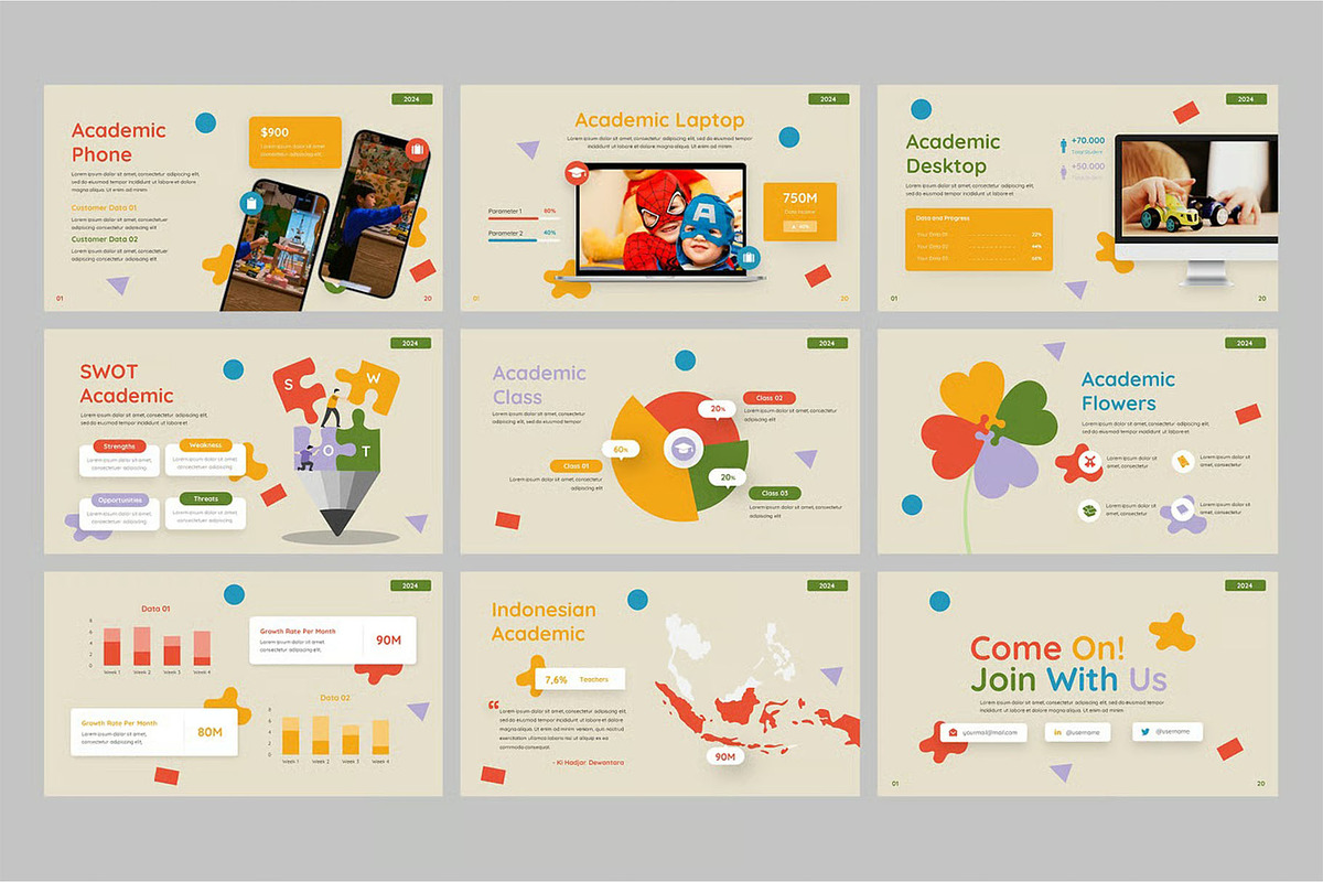 Academic Education GSlides, PPoint preview 2