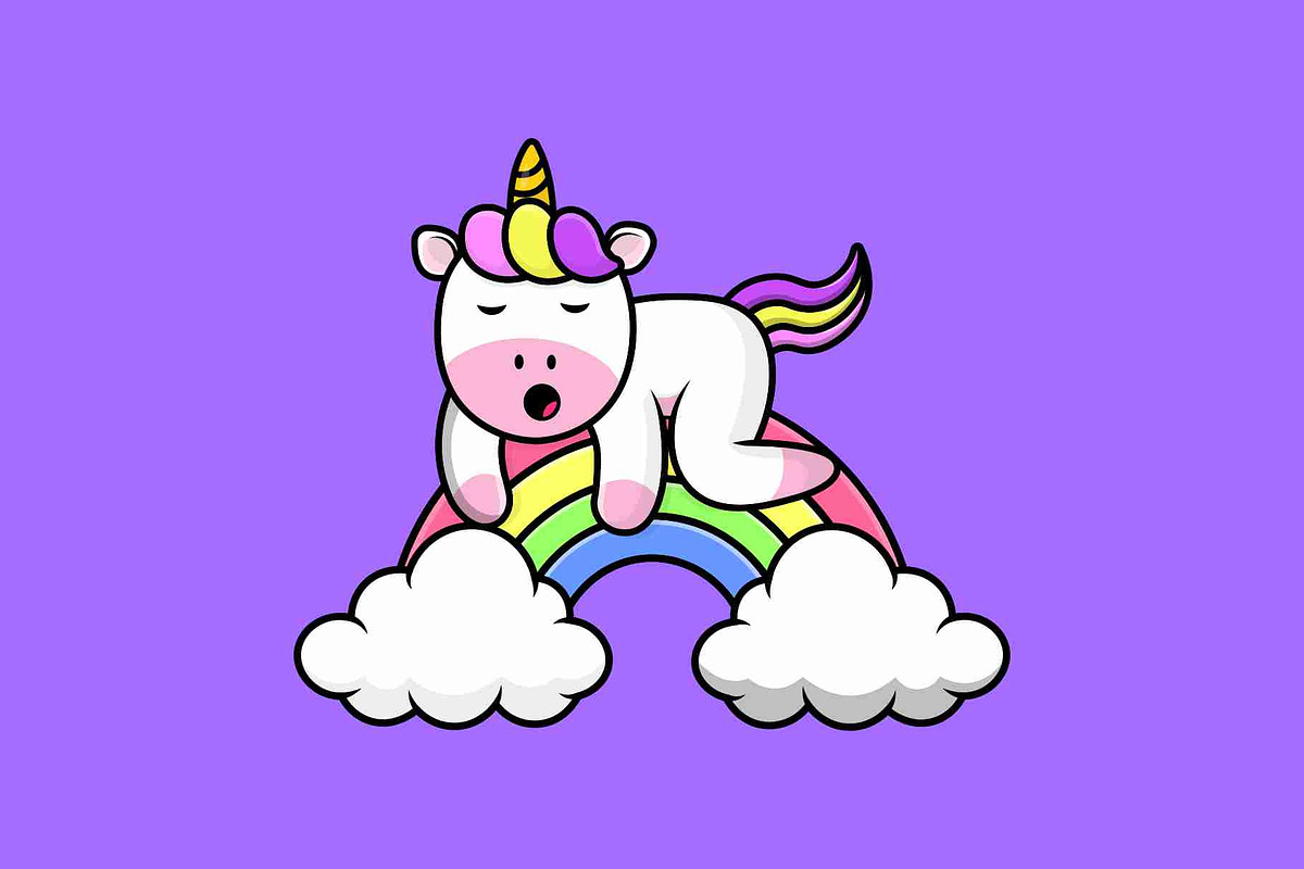 Cute Unicorn Sleeping Cartoon Vector, an Animal Illustration by Artstorystudio (Photo 3 of 4)