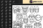 120 Music Instrument Procreate Stamp, a Brush Add-On by DrawingStoryShop (Thumbnail 3 of 6)