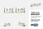 Table Tent Mockup, a Product Mockup by bimockup (Thumbnail 1 of 6)