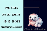 Cute Baby Watercolor Manatees Sublim, an Illustration by SVGArt (Thumbnail 6 of 8)