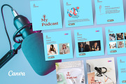 My Podcast - Social Media Template, a Social Media Template by Aji Gallery (Thumbnail 2 of 16)
