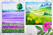 Spring Landscapes. Watercolor., an Illustration by AlexGreenArt (Thumbnail 11 of 13)