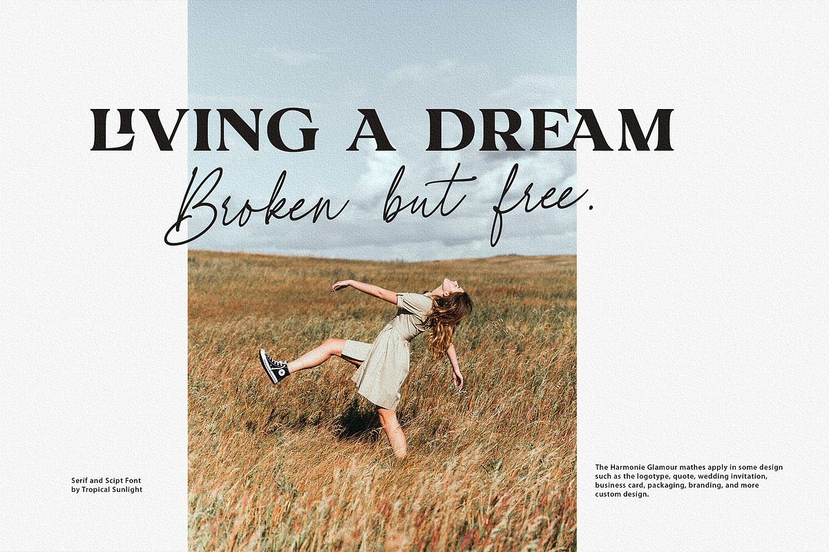 Harmonie Glamour - Modern Font Duo, a Serif Font by TropicalSunlightCo. (Photo 11 of 14)