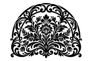 Elegant Floral Ornament Silhouette, an Object Graphic by hafijul (Thumbnail 4 of 4)