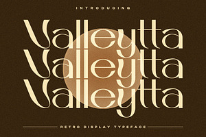 Valleytta Retro Display Typeface