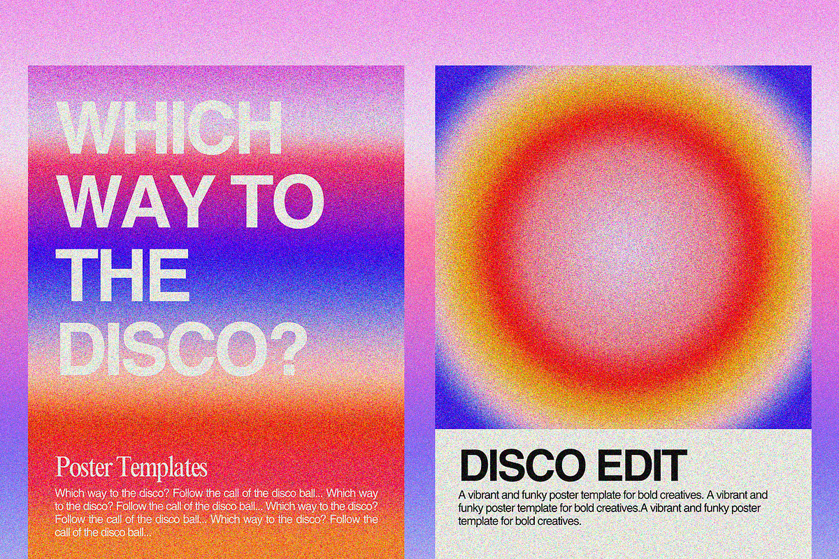 Disco Edit Canva Poster Templates, a Marketing Template by JZ Creative Space (Photo 2 of 3)