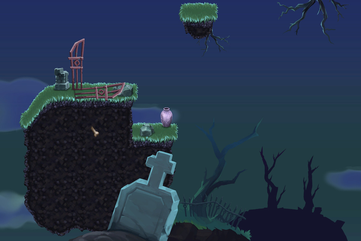 Spooky Cemetery - Platformer Tileset, a Graphic by LudicArts (Photo 8 of 8)