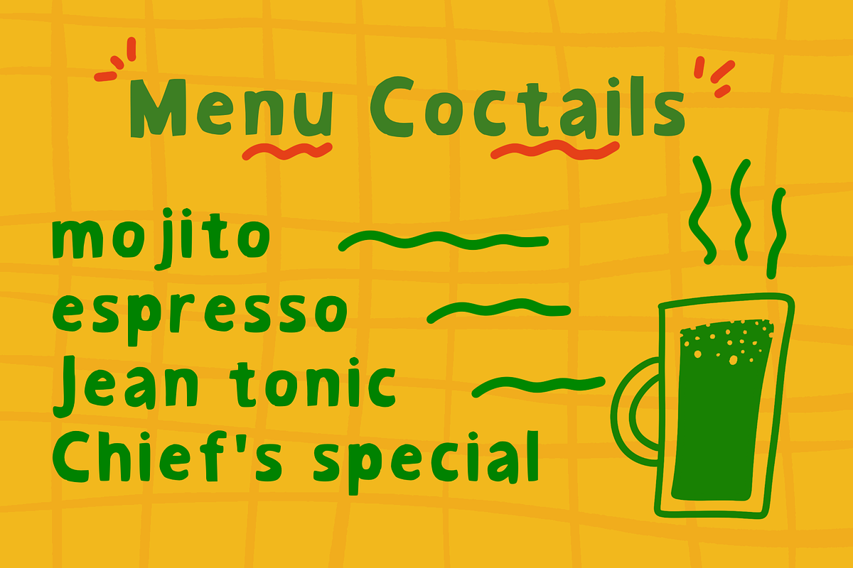 playful outline handdrawn font kit, a Handwritten Font by Ashiya Pixel (Photo 8 of 20)