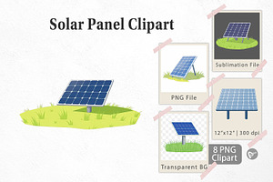 Solar Panel Clipart, a Graphic by Artnoy