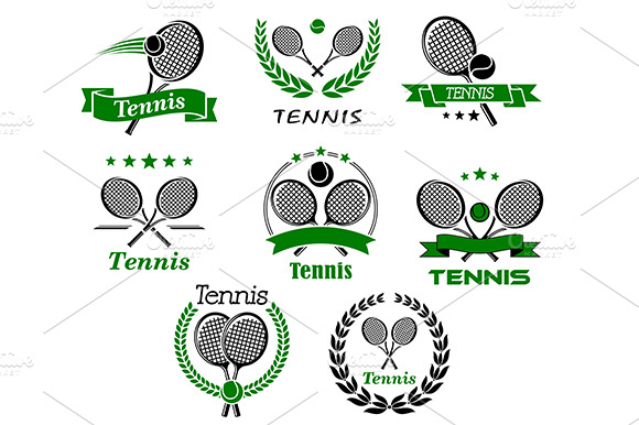 Tennis Emblems Symbols And Icons
