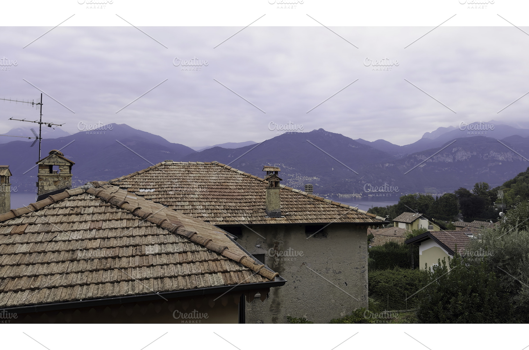 Installing a tv antenna on a rooftop, an Architecture Photo by Media Whale Stock
