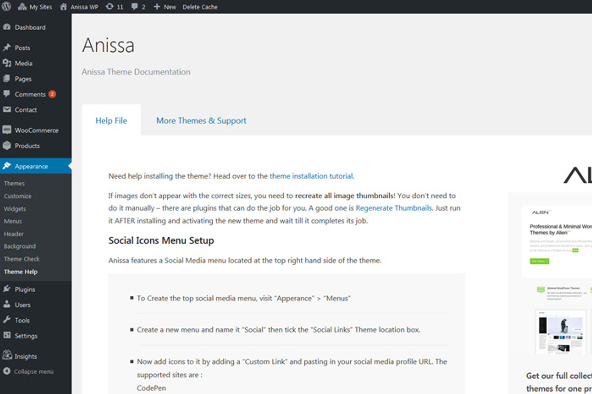 Anissa / Blog & WooCommerce Theme, a WordPress Template by AlienWP (Photo 4 of 4)