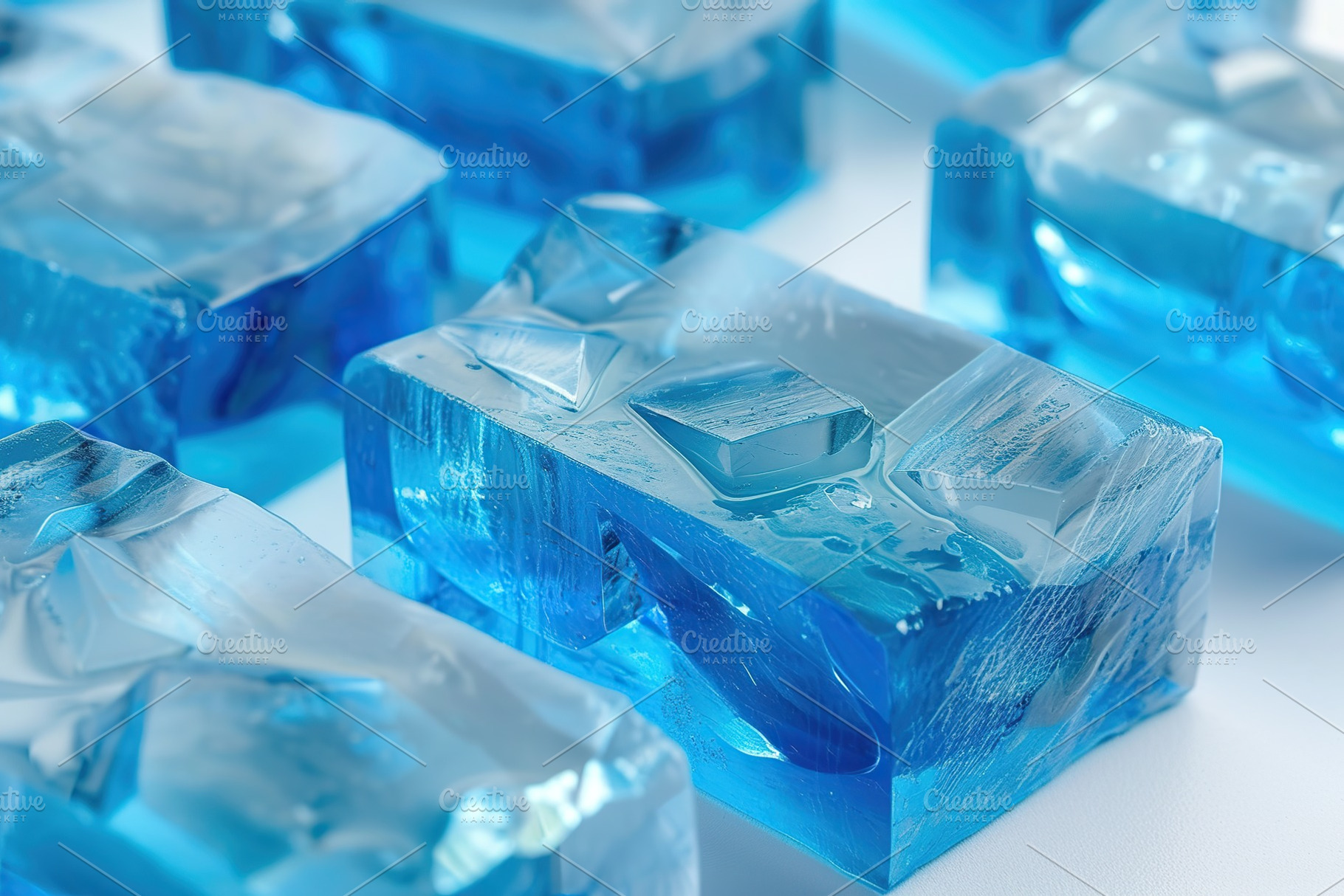 Handmade transparent soap bars on white background, a Beauty & Fashion Photo by AlyaAnd