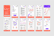 Mobile App UI Kit, a Templates & Theme by alexdndz (Thumbnail 2 of 21)