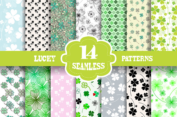 14 Patterns with Fourleaf Clovers preview 6