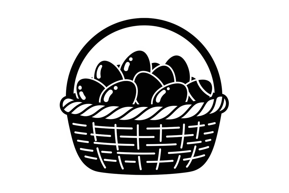 Easter Basket Vector Silhouette Bund, an Illustration by Designs_River (Photo 22 of 51)