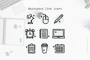 Workspace Line Icons, an Outline Icon by Lyolya Profitrolya (Thumbnail 1 of 2)