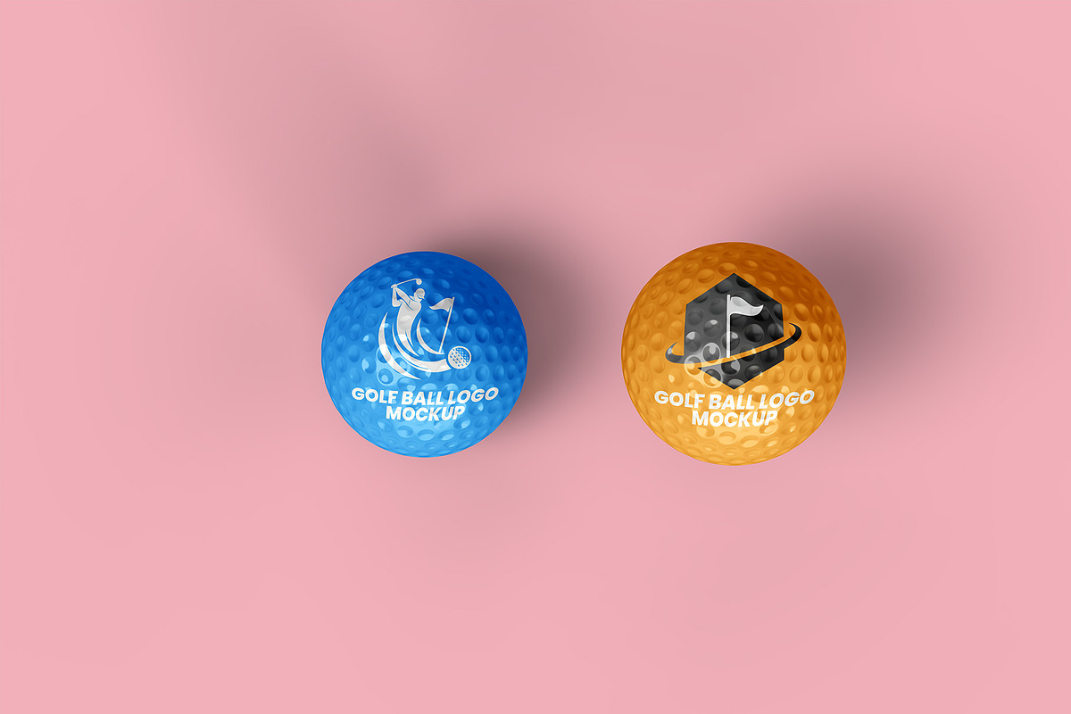 Golf Ball Logo Mockup - 6 views, a Merchandise Mockup by Illusiongraphic (Photo 5 of 14)